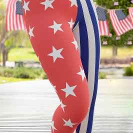 Red Star Blue Rand Roligt , sommarlaggningar Leggings