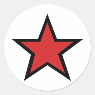 Red Star! Coola Red Star-produkter! Runt Klistermärke