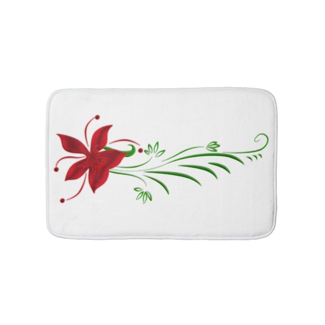 Red Star Gazer Lily Bath Mat Badrumsmatta (Framsidan)