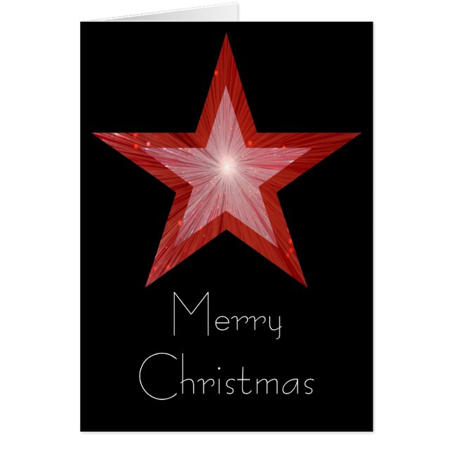 Red Star "God jul kort svart lodrät" (Framsidan)