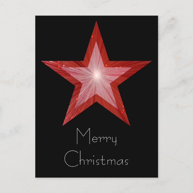 Red Star "God jul postkort svart Helg Vykort (Framsida)