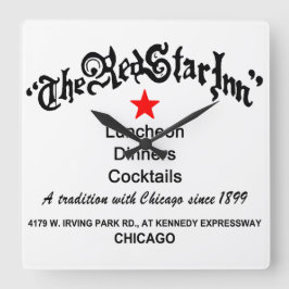 Red Star Inn Restaurant, Chicago, IL Fyrkantig Klocka