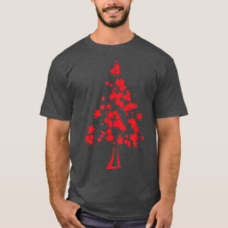 RED STAR JULGRAN GOD JUL LYCKLIG HOLI T SHIRT