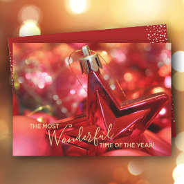 Red Star Julgran Ornament Julkort