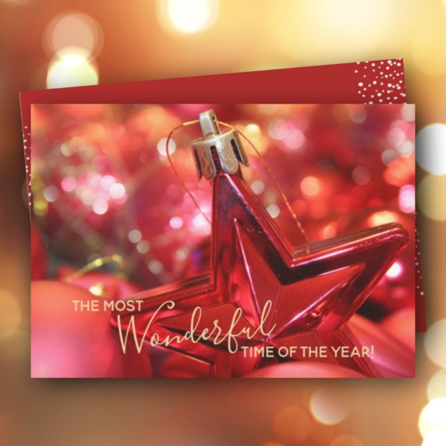 Red Star Julgran Ornament Julkort (Skapare uppladdad)