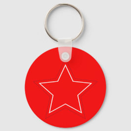 Red Star Keychain Nyckelring