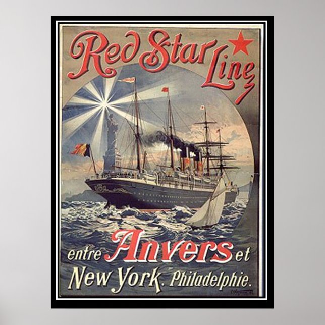 Red Star Line Poster (Framsidan)
