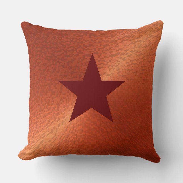 Red Star Modern Mönster Pillow Kudde (Framsida)