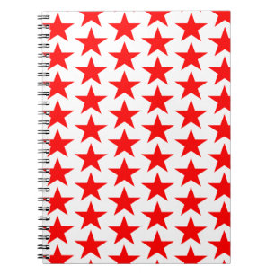 Red Star Mönster Anteckningsbok