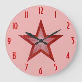 Red Star 'numbers' klocka runt rosa