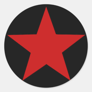 Red Star Runt Klistermärke