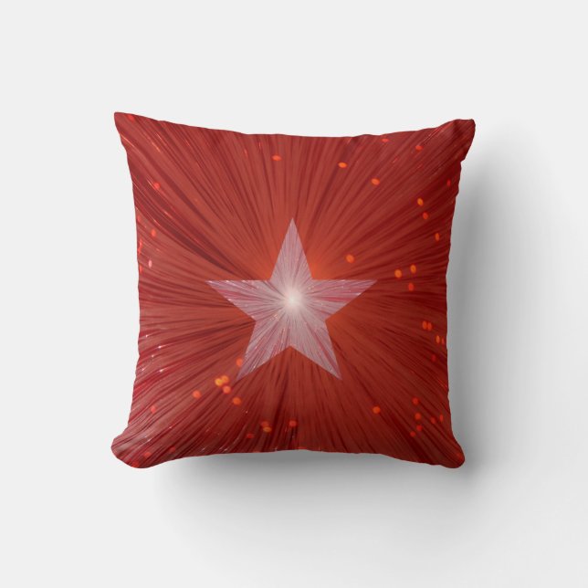 Red Star, utskriven dekorativ kudde (Framsida)