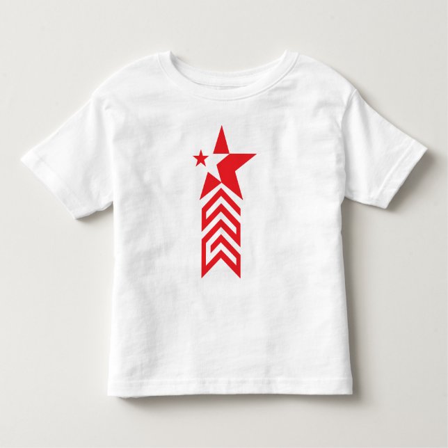 Red Star with Chevron Arrows T Shirt (Framsida)