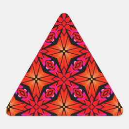 Red Starburst Design Triangelformat Klistermärke