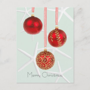 Red Starfish Tropical jul Postcards Helg Vykort