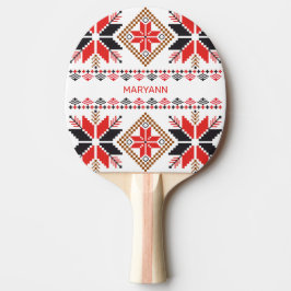 Red Stars Diamonds Kor Stitch Anpassningsbar Pingisracket