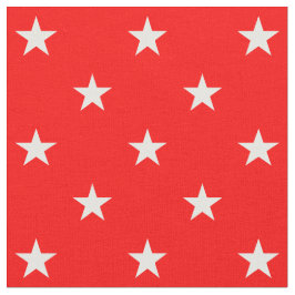 Red Stars Fabric Tyg