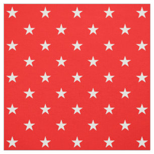Red Stars Fabric Tyg