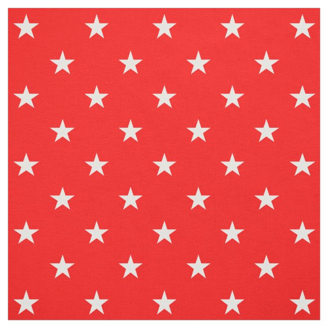 Red Stars Fabric Tyg (Provkarta)