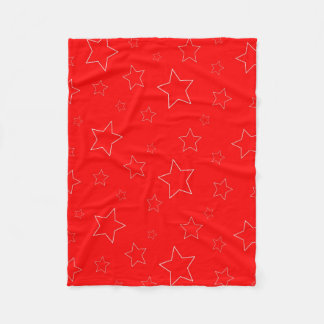Red Stars Fleece Blanket