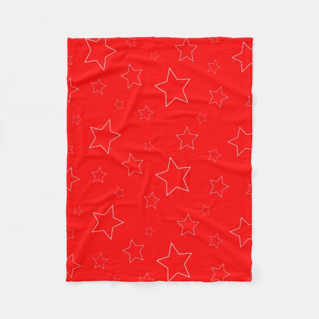 Red Stars Fleece Blanket (Framsidan)
