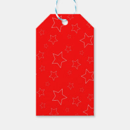 Red Stars Gift Märkre Presentetikett