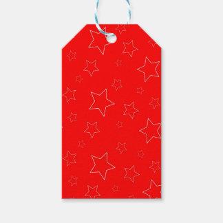 Red Stars Gift Märkre Presentetikett
