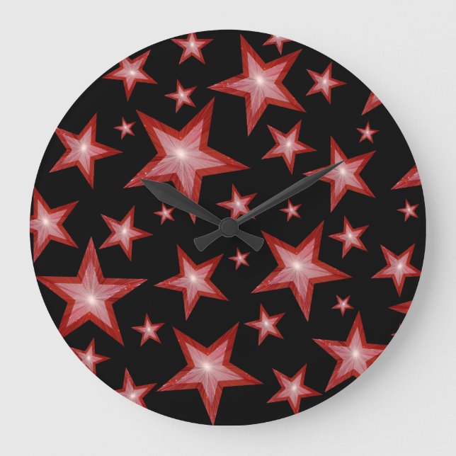 Red Stars klocka runt svart (Framsida)