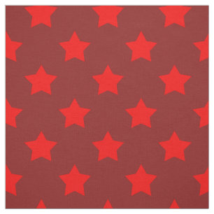 Red Stars Maroon Background Textile Tyg