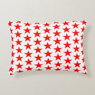 Red Stars Mönster Prydnadskudde