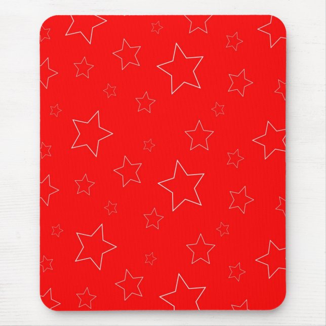 Red Stars Mousepad Musmatta (Framsidan)