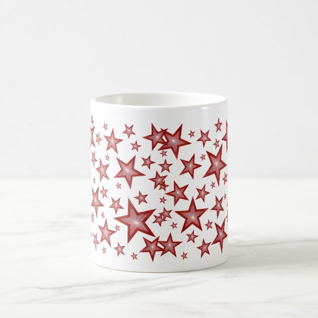 Red Stars mugg vit (Center)