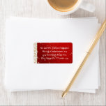 Red Stars och Snöflingor vinterjul Adressetikett<br><div class="desc">Röda stjärnor och snöflingornas adressetiketter. Festive helgdag design in red and guld with ställe for four linjer of text. Välj storlekt och använda mindre linjer text. Eller ta bort och skriva ut egna.</div>