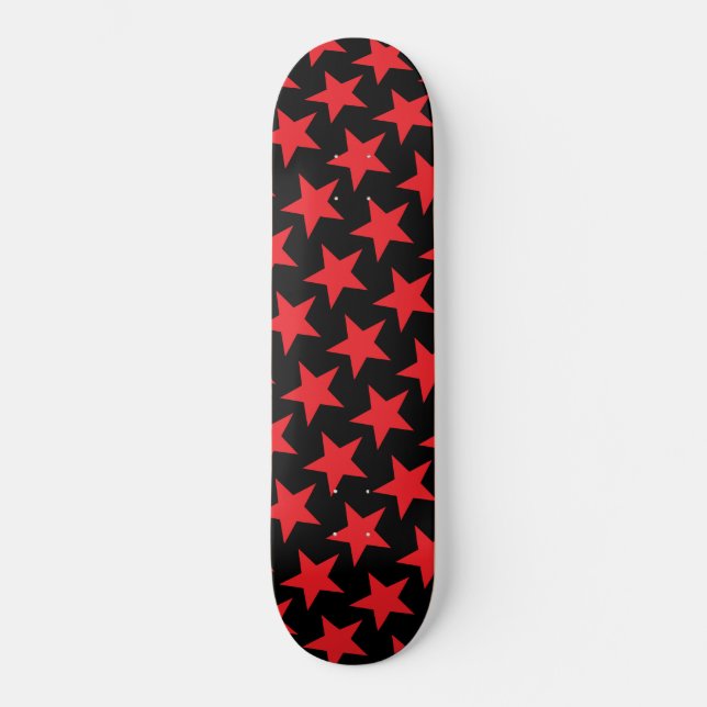 Red Stars Skateboard - Anpassningsbar Färg (Framsida)