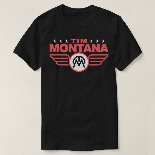 Red Stars Tim Montana T Shirt (Design framsida)