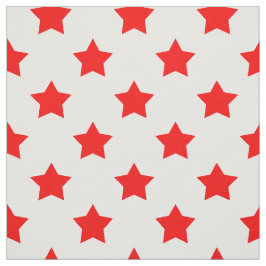 Red Stars White Background Textile Tyg