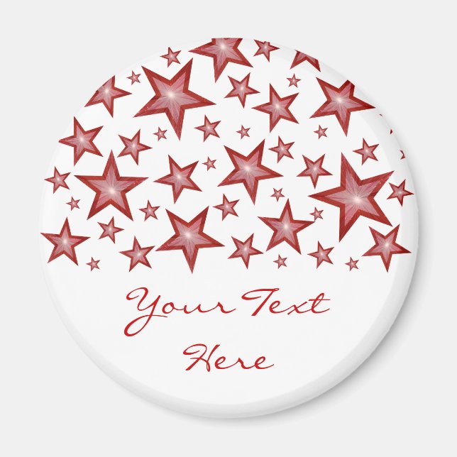 Red Stars 'Your Text'-kassettens magnet white (Framsidan)