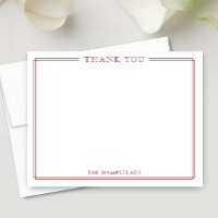 Red Stationery för Family eller Par Elegant Mörk R