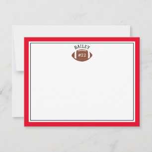 Red Stationery i fotboll Namn & Number Grönt  Anteckningskort