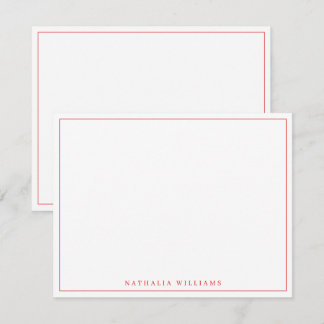Red Stationery med minimalistisk grundläggande Per Anteckningskort