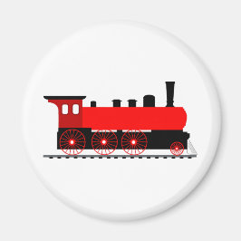 Red Steam Tåg Magnet