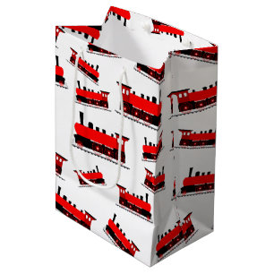 Red Steam Tåg Mönster