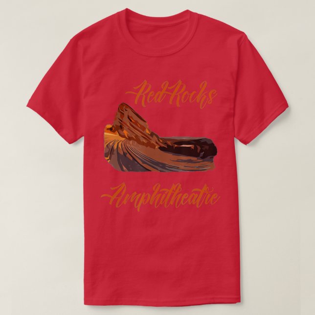 Red Sten Amphitheater Amphitheater Colorado T Shirt (Design framsida)