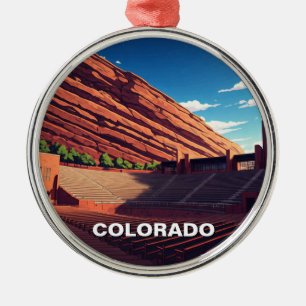 Red Sten Amphitheater Colorado Julgransprydnad Metall