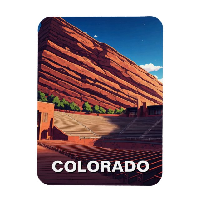 Red Sten Amphitheater Colorado Magnet (Vertikal)
