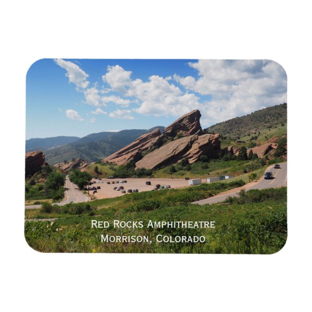 Red sten ampitheatre in Morrison Colorado Magnet (Horisontell)