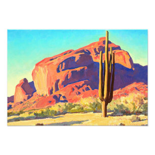 Red Sten and Cactus, 1945 av Maynard Dixon Fototryck