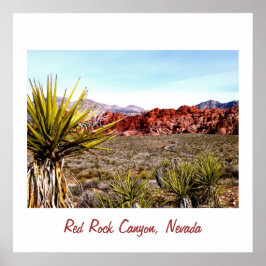 Red Sten Canyon, Las Vegas Desert Scenery Poster