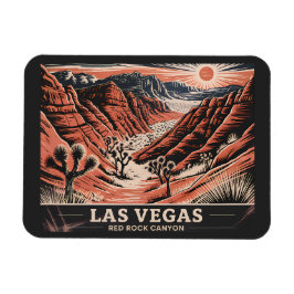 Red Sten Canyon Las Vegas Retro Vintage resor WPA Magnet