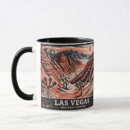 Red Sten Canyon Las Vegas Retro Vintage resor WPA Mugg